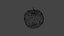 Realistisches Apple Low Poly 3D-Modell