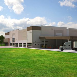 3D Modern Industrial Plant model