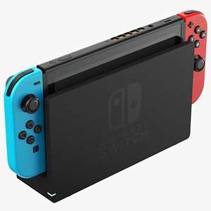 Detailed Nintendo Switch With Dock
