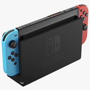 Detailed Nintendo Switch With Dock