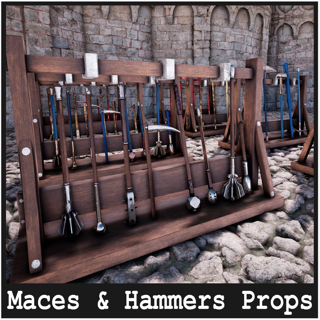 Maces Hammers 71 Variations 3D Model - TurboSquid 1984259