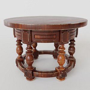 A worn massive table model