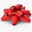 Red Gift Bow 3D