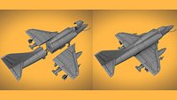 A4 Skyhawk Scale 1-48 STL Files 3D Print ready