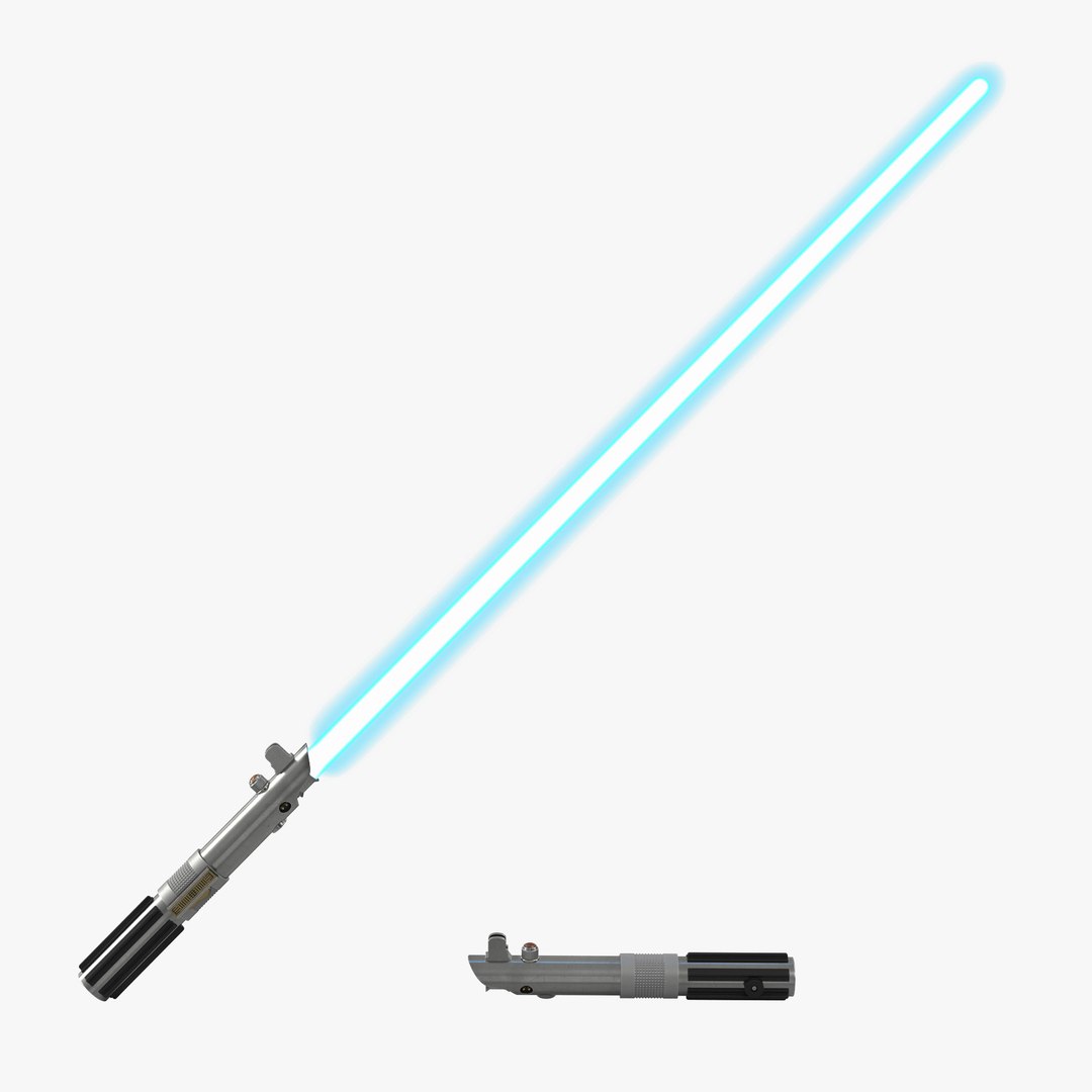 Star Wars Anakin Skywalker Lightsaber Used 3D Models Set 3D model preview
