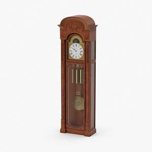 3d model grandfather clock