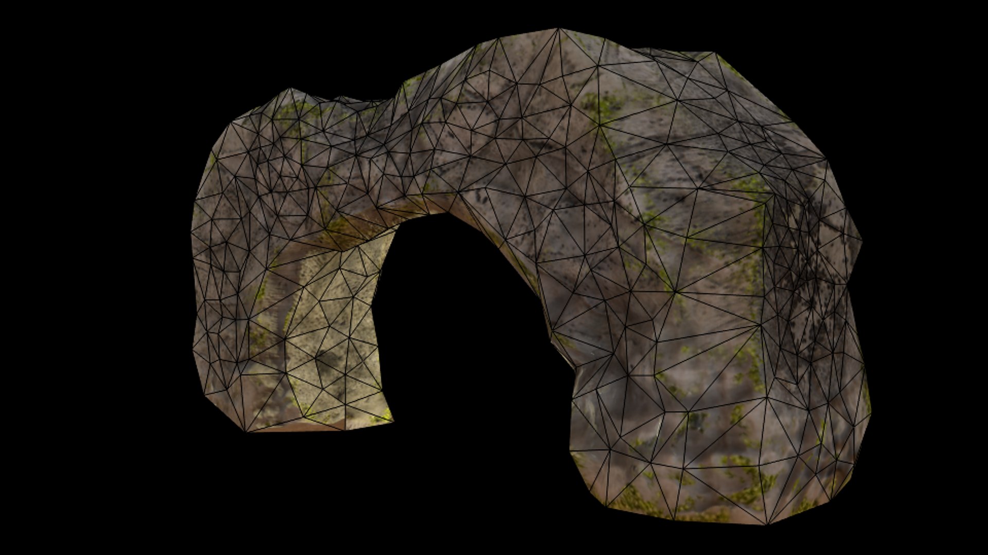 3ds rocky arch asset