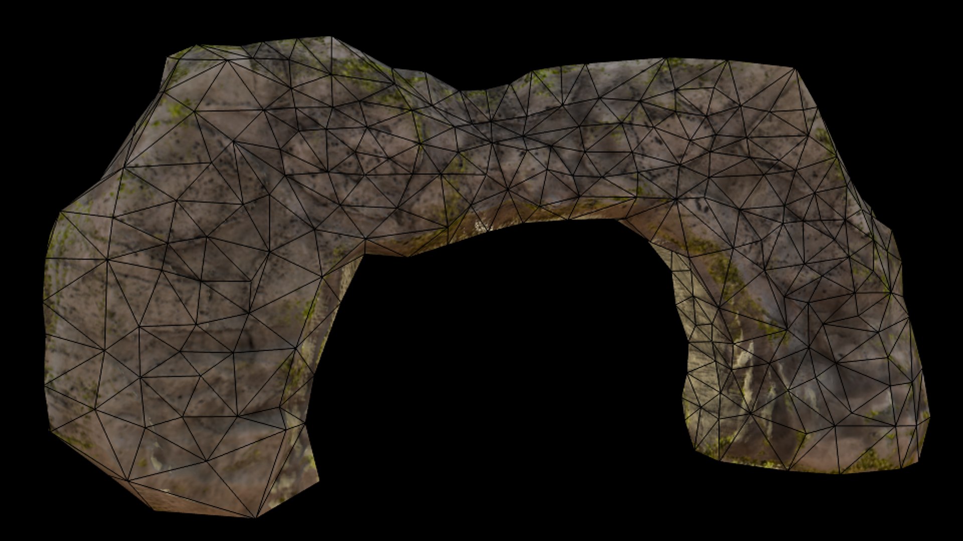 3ds rocky arch asset