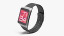 Smartwatch Samsung with Rectangular Face and Silicone Strap