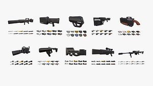 100 Anti-Drone Gun Collection - SciFi Jamming Weaponry