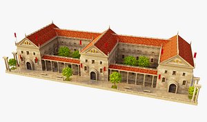 Ancient Roman Temple Village 3D model