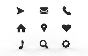 Icon Collection 3D model model