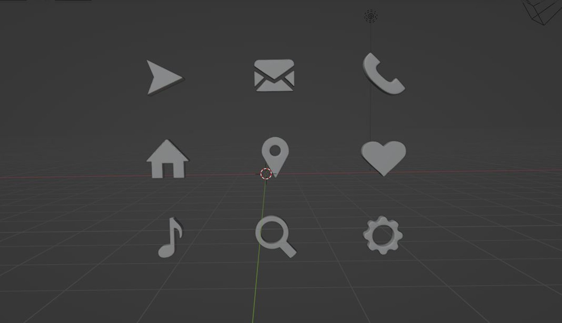 Icon Collection 3D Model Model - TurboSquid 2341304