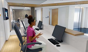 Smart Hospital Reception System 3D model