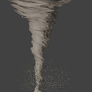 3D Animated Tornado - Game-Ready 3D VFX model