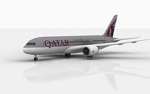 3D boeing 787 qatar