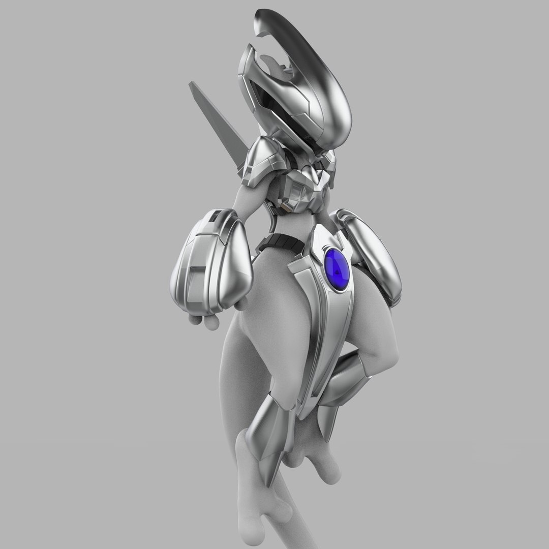 Cyber Mewtwo On Birth Chamber Capsule D Model Turbosquid