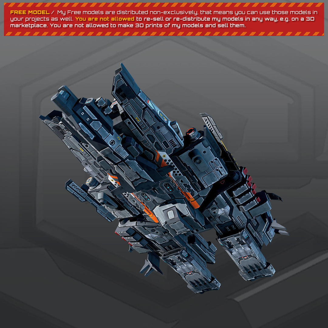 Free 3D starship spacecraft model - TurboSquid 1277308