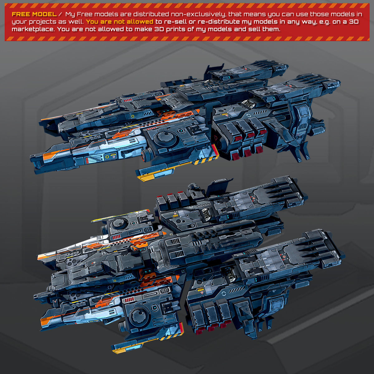 Free 3D starship spacecraft model - TurboSquid 1277308