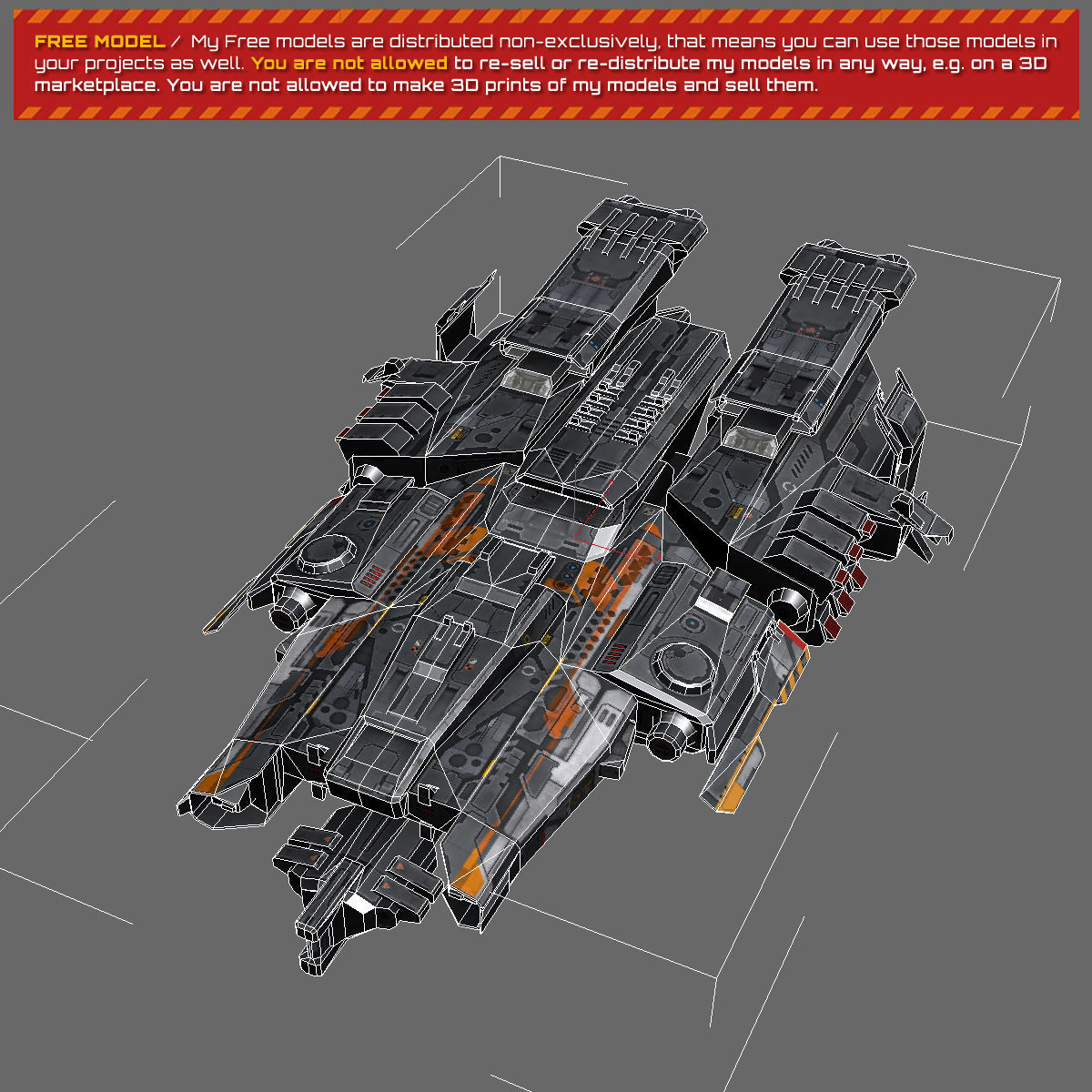 Free 3D starship spacecraft model - TurboSquid 1277308