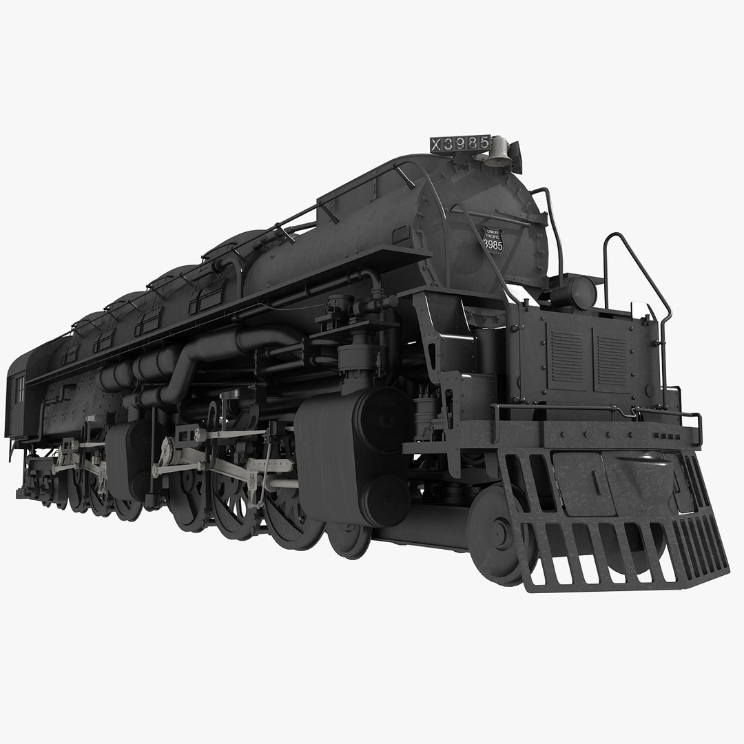 3d 3985 Challenger Locomotive Model