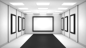 3D Exhibition Art Gallery Room