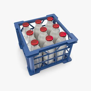 3D model Milk Bottle Crate