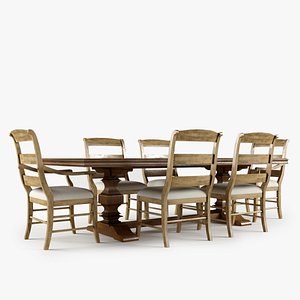 Archivist Trestle Table Ladderback Arm Chair