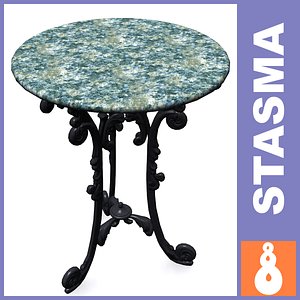 3d model marble table
