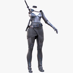 3D Womens Futuristic Outfit