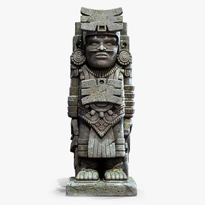 3D Statue Aztec Warrior model