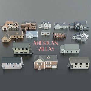 American Villas Pack - All Formats 3D model