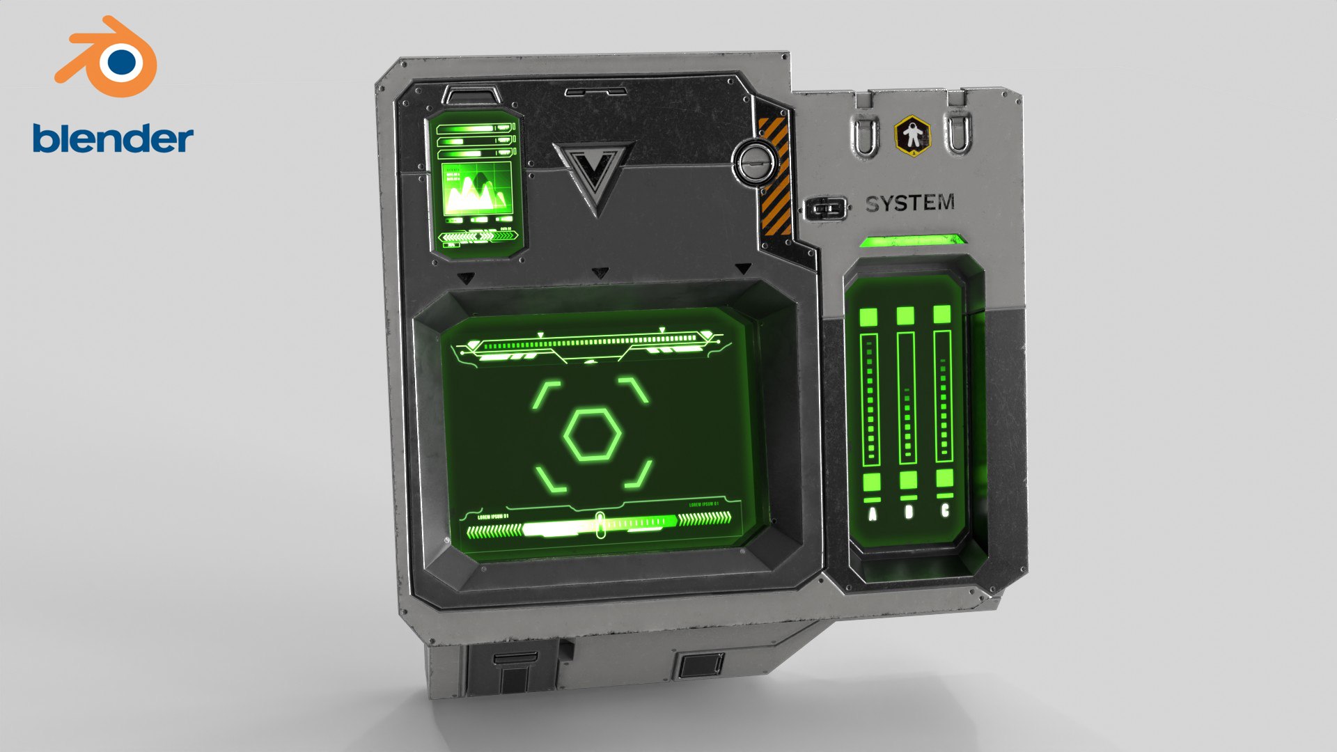 3D Sci Fi Scanner Display - TurboSquid 2107197
