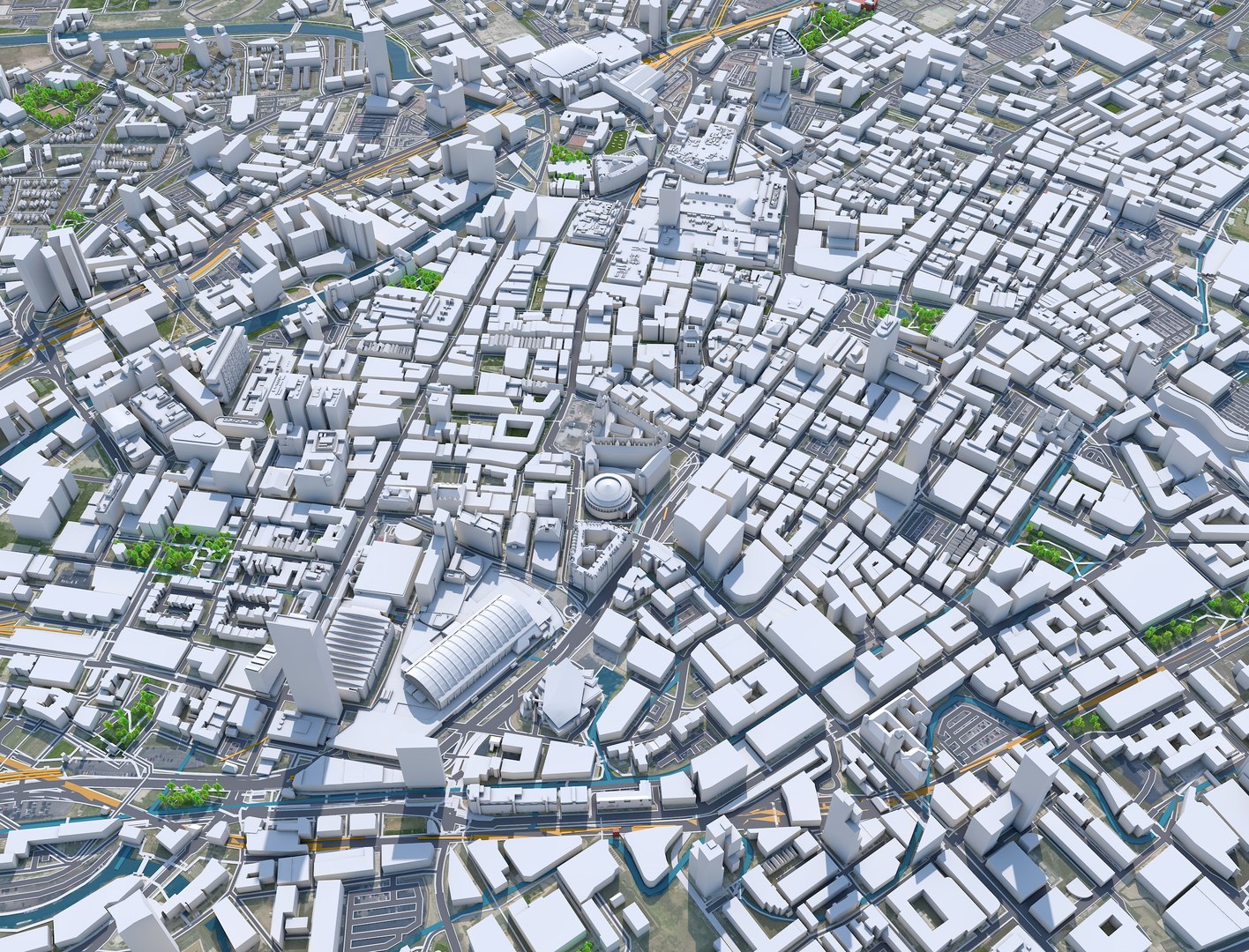 3D Manchester Downtown UK Model - TurboSquid 1989295