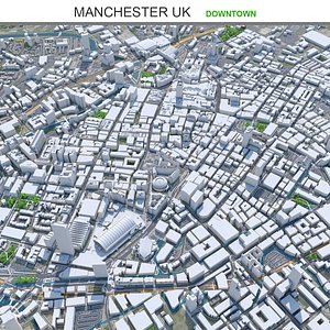 3D Manchester Downtown UK model