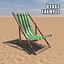 c4d deck chair - green