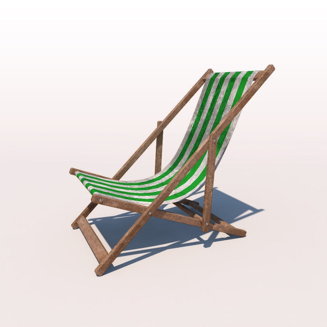 c4d deck chair green