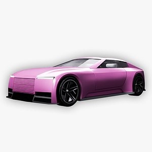 Jaguar Type 00 Electric Concept Car 3D model with Interior High Details 4k Textures