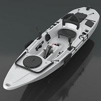 Kayak for fishing with an electric motor Haswing Winix HB-54601 3D model