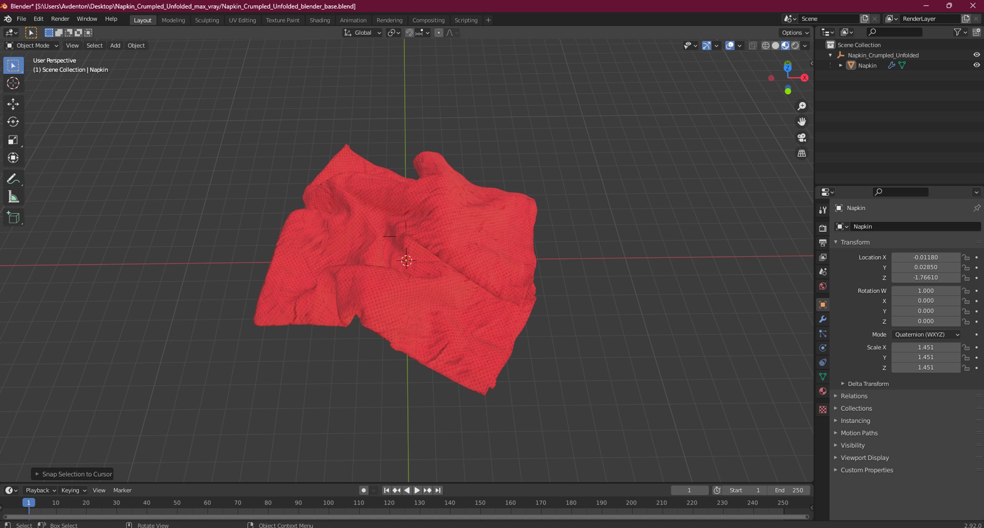 Napkin Crumpled Unfolded 3D model https://p.turbosquid.com/ts-thumb/3K/suZgET/o2/napkincrumpledunfoldedc4dmodel023/jpg/1717676596/1920x1080/fit_q87/3a68f361c9da355d23b48e9325ad9bae9cfc48d9/napkincrumpledunfoldedc4dmodel023.jpg