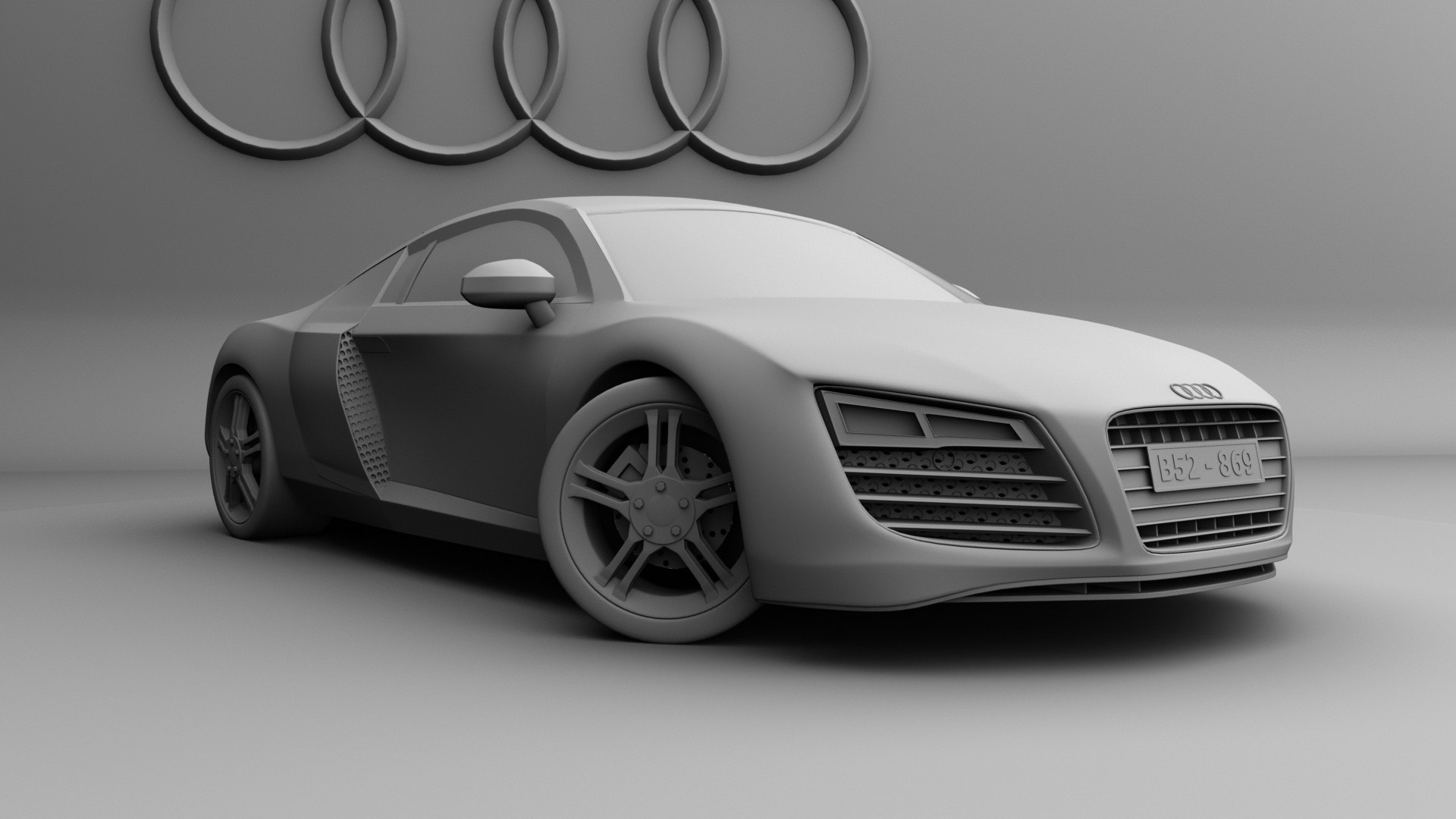 3D model Audi r8 low poly - TurboSquid 1785579