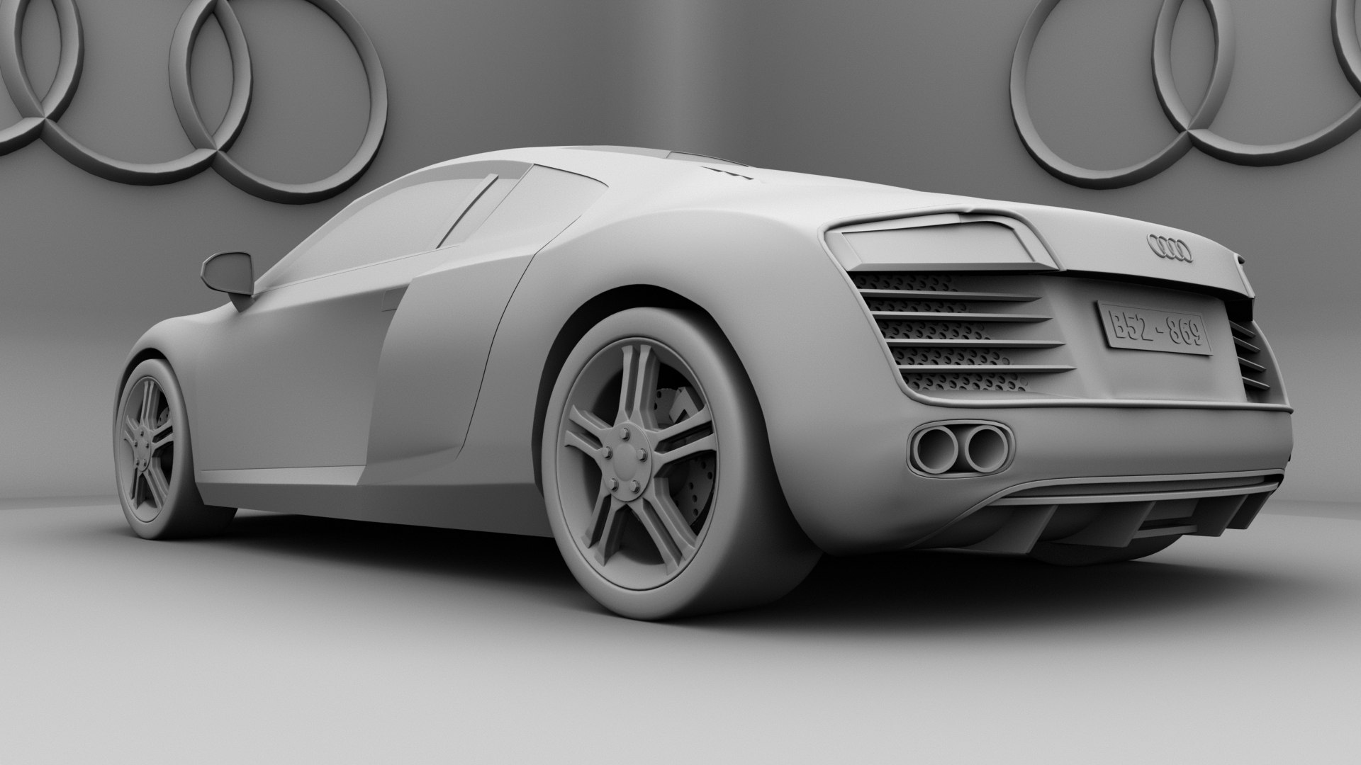 3D model Audi r8 low poly - TurboSquid 1785579