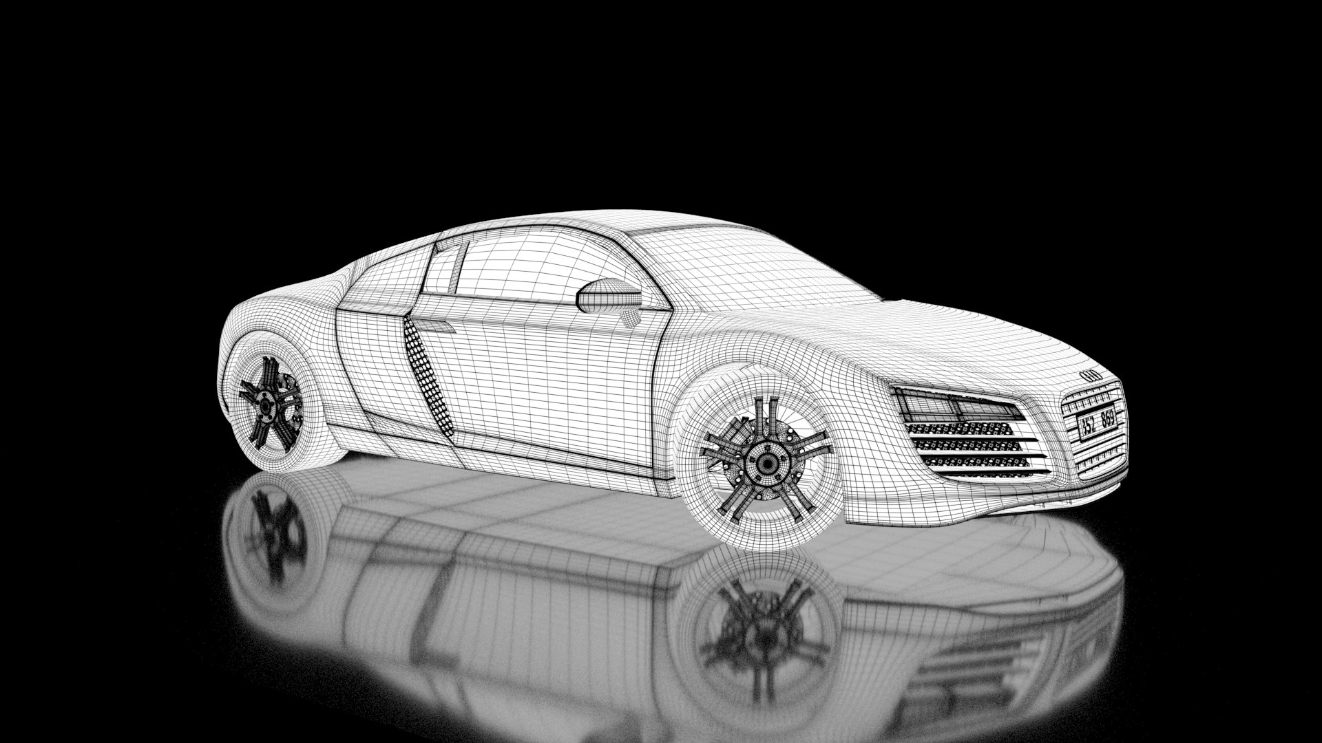 3D model Audi r8 low poly - TurboSquid 1785579