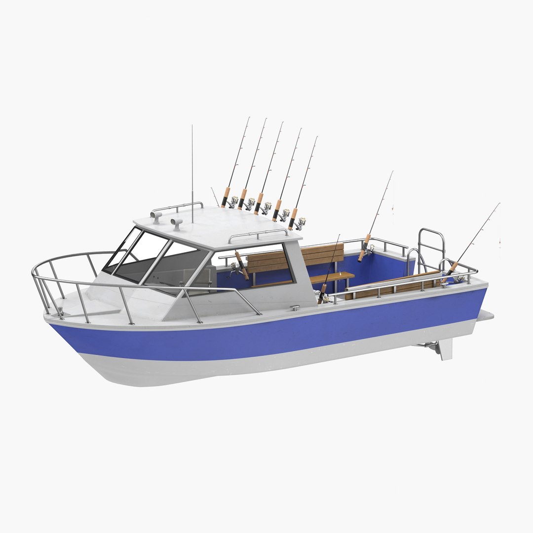 Fishing Boat 3D model preview