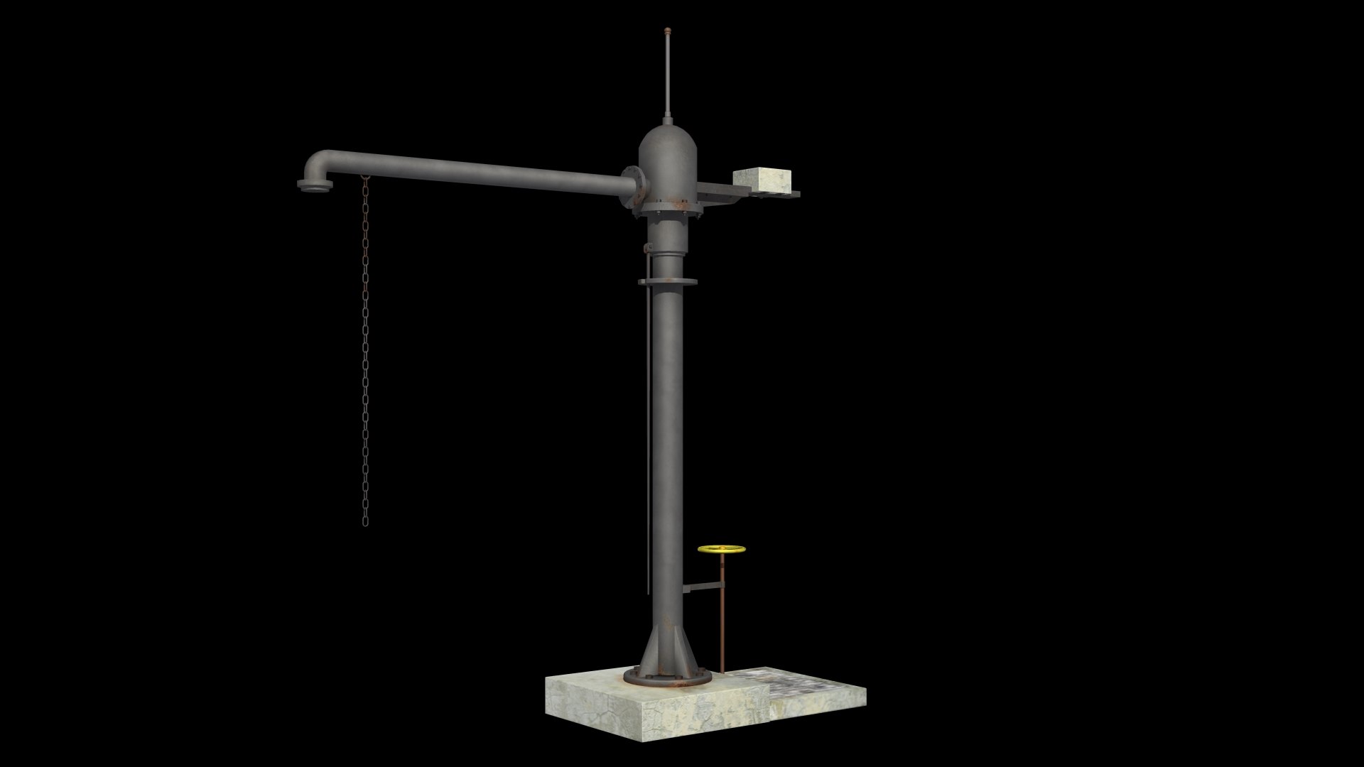 railroad water pump 3d model