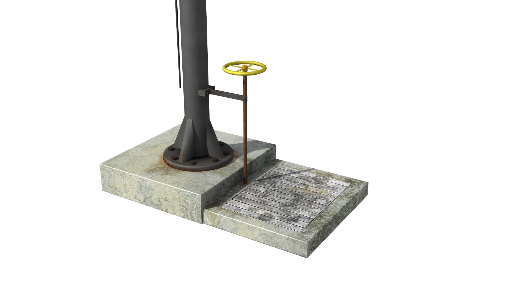 railroad water pump 3d model