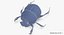 black scarab beetle walking 3D model