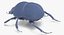 black scarab beetle walking 3D model