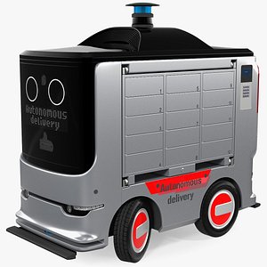 3D autonomous delivery service robot model