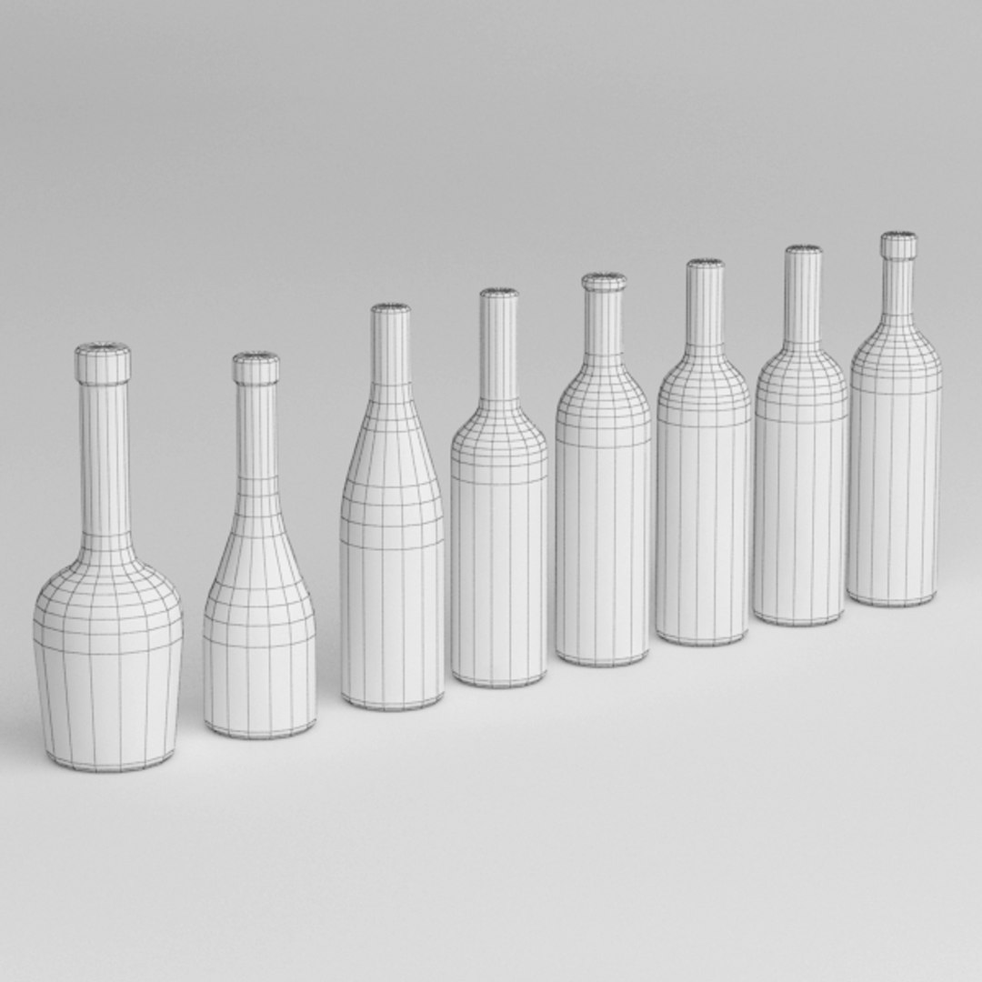 3d Bottles Model